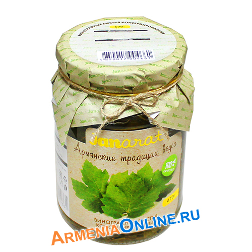 Листья виноградные janarat консервированные 670г ст/б (4850017004661)