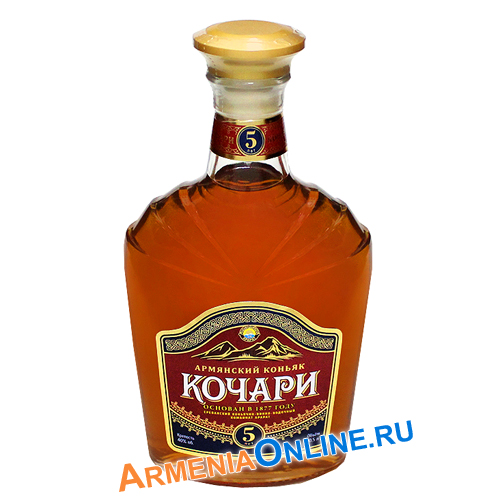 Коньяк кочари армянский 5yr 40% 0.5л ст/б (4850031000304)