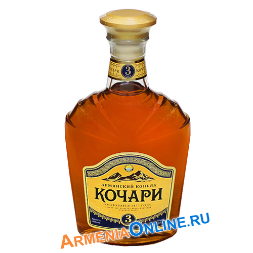 Коньяк кочари армянский 3yr 40% 0.5л ст/б (4850031000281)